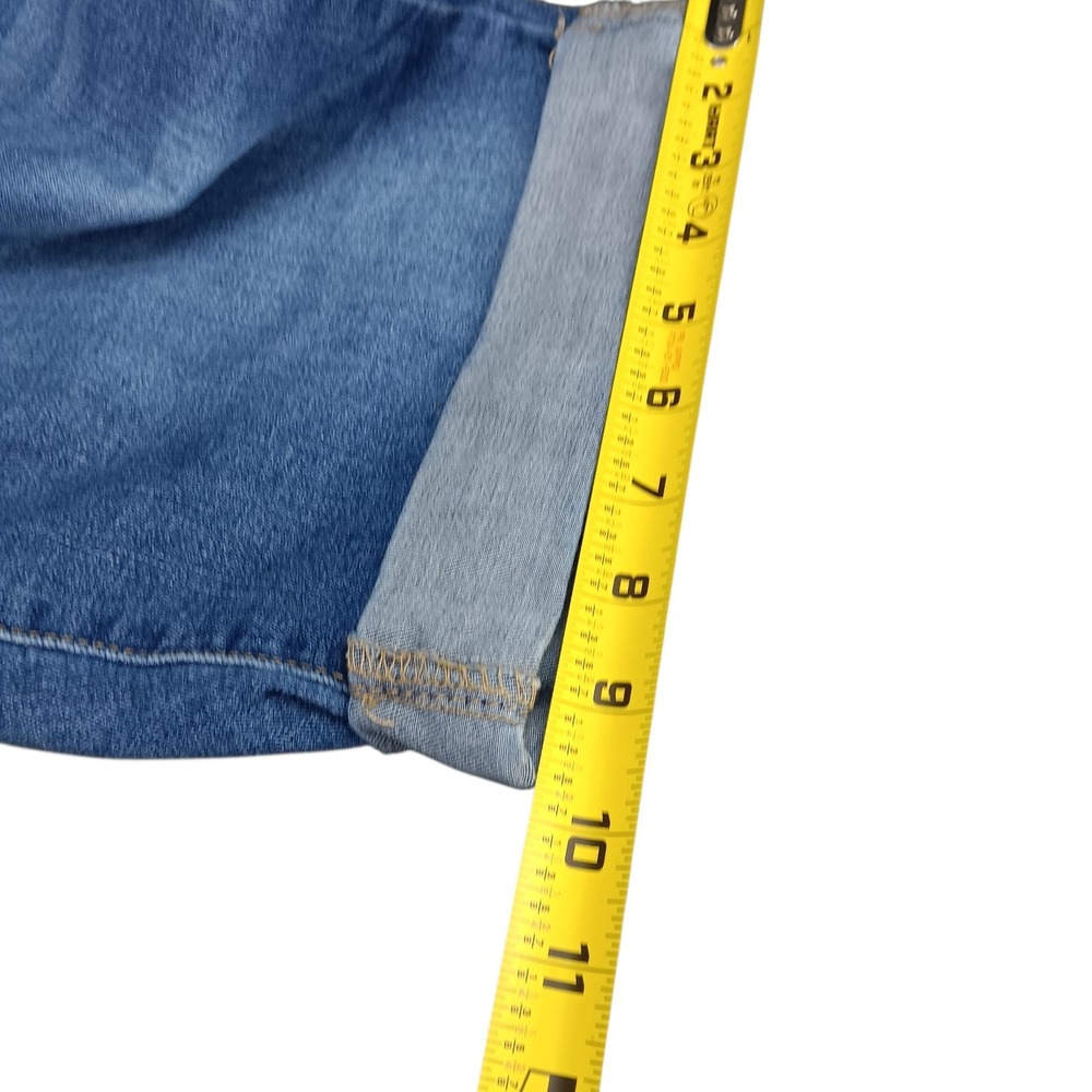 Terra & Sky Womens Jean Shorts Plus Size 14W Blue Cuffed Stretch Mid-Rise Denim - Picture 7 of 9